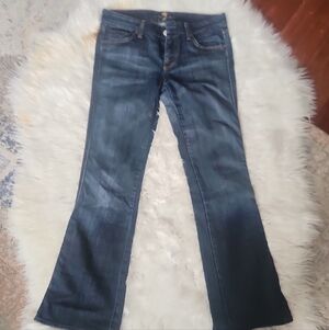 7 For All Mankind Dark Blue Flare Jeans